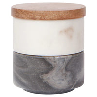Salero de mármol blanco y pizarra