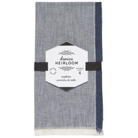 Midnight Blue Chambray Napkins Set of 4