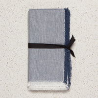 Midnight Blue Chambray Napkins Set of 4