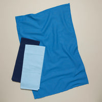 Moon Cool Blue Indigo Floursack Dishtowels Set of 3