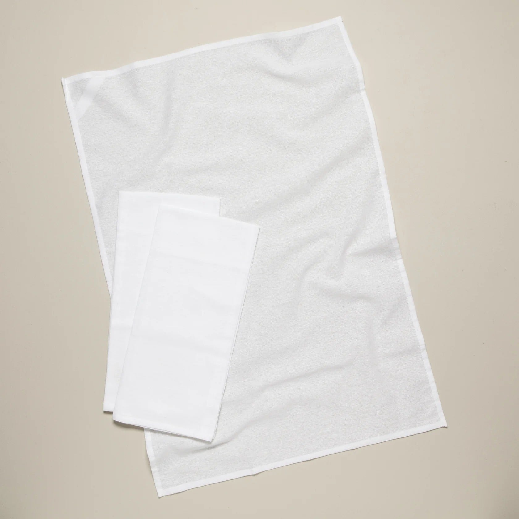 Torchon de cuisine blanc en coton, lot de 3