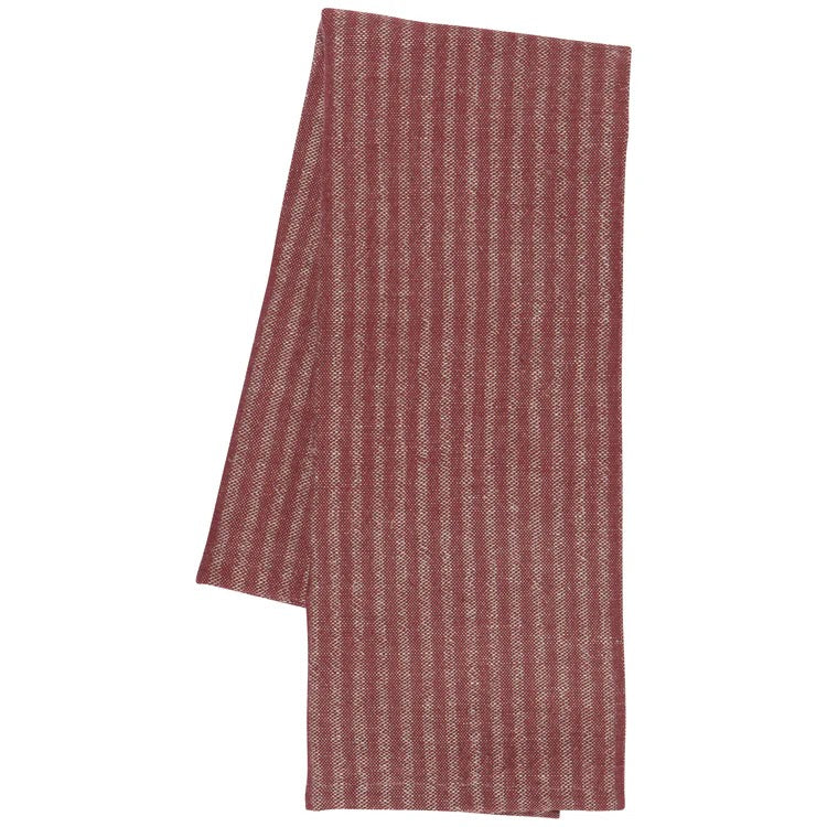 Wine Stripe Linen-Cotton Dishtowel