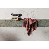 Wine Stripe Linen-Cotton Dishtowel