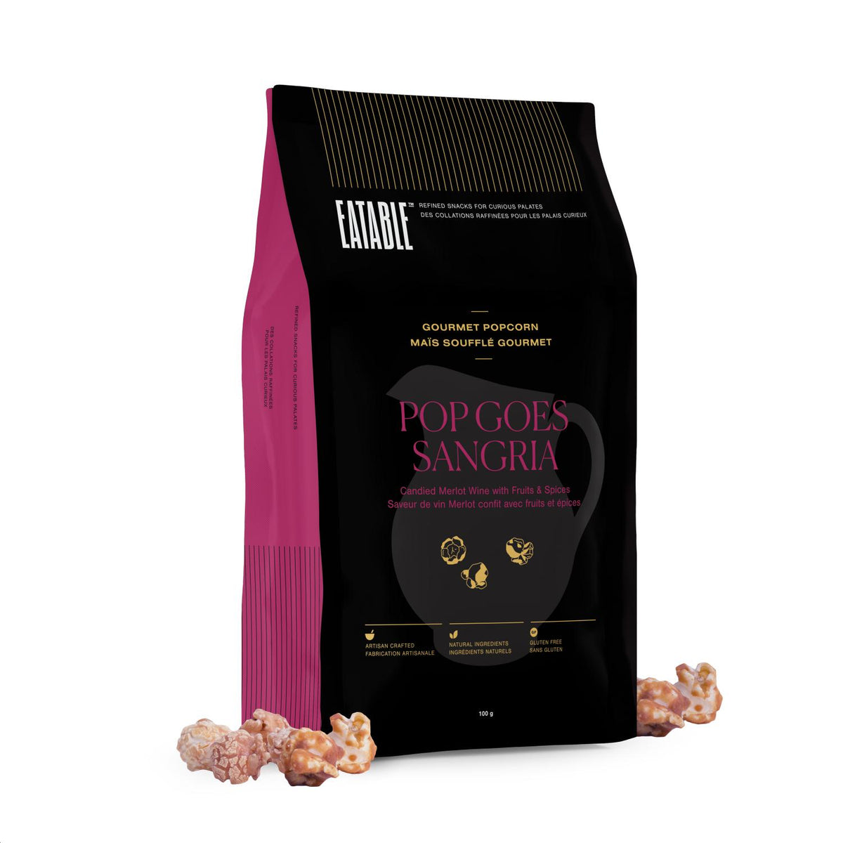 Pop Goes Sangria - Popcorn confit infusé au vin 100g