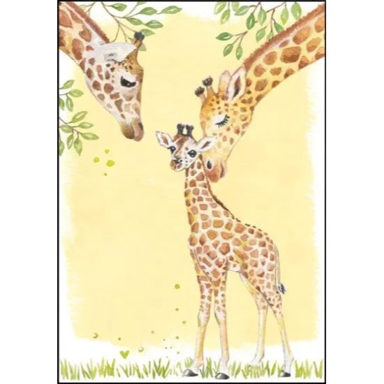 Carte de vœux – Girafes 5" x 7"