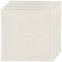 Lot de 4 serviettes tissées blanches Estela