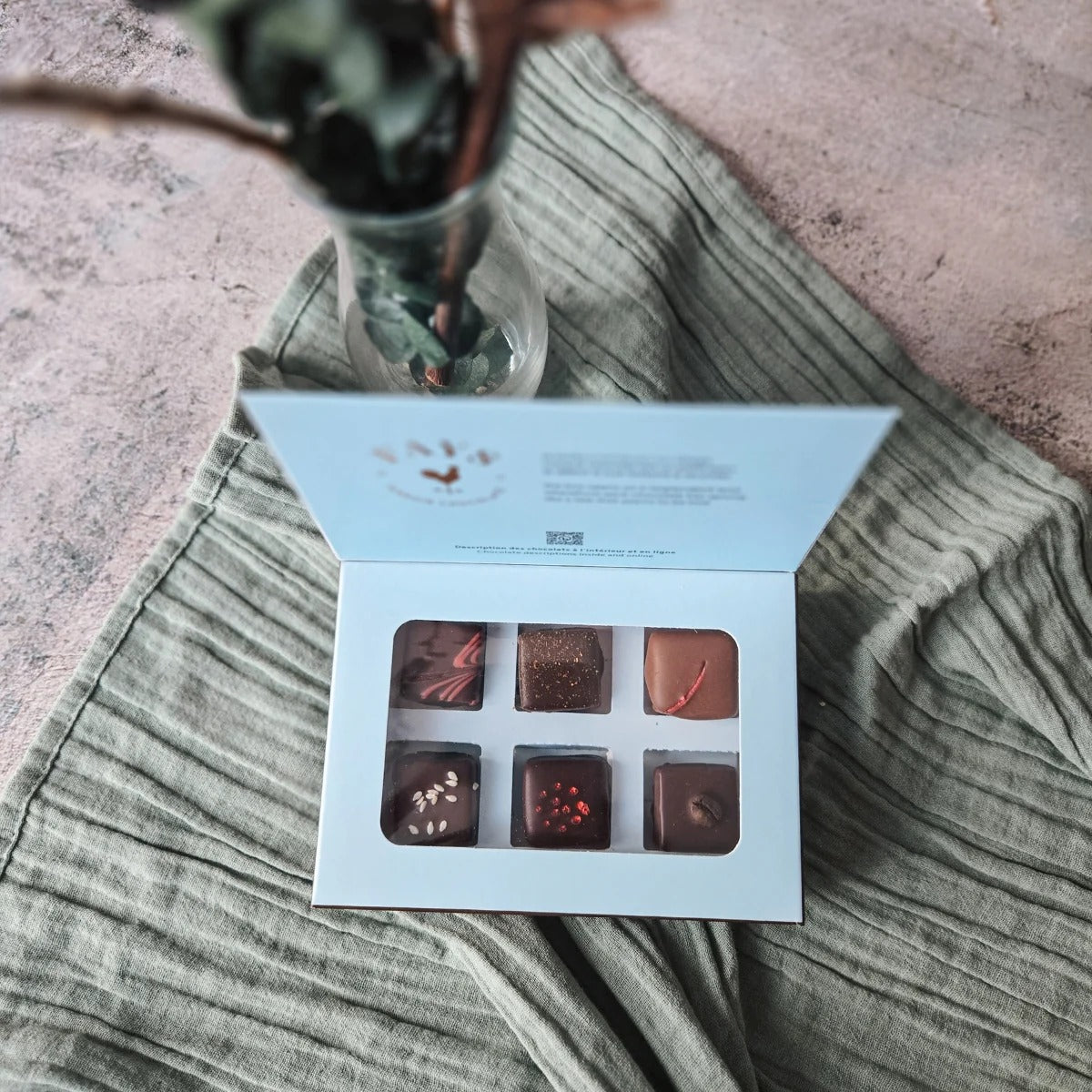 Box of 6 Chocolates - Artisanal Fine Chocolates Gift Box Set