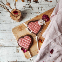 Artisanal Heart Chocolate Lollipop 30g