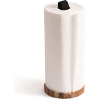 Acacia Wood and Leather Paper Towel Holder