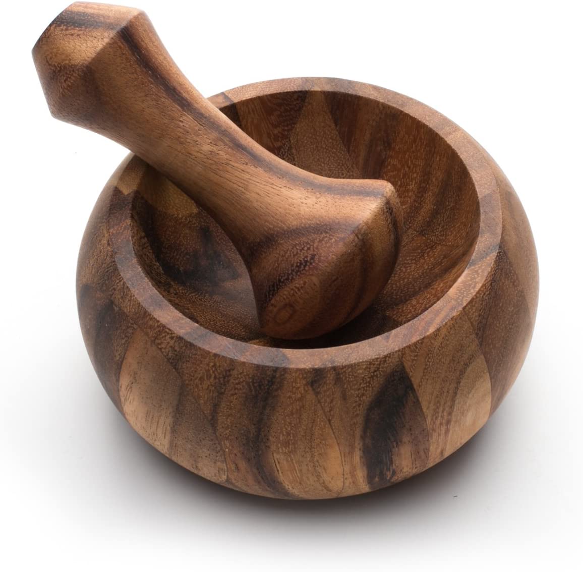 Acacia Wood Mortar and Pestle - AS IS