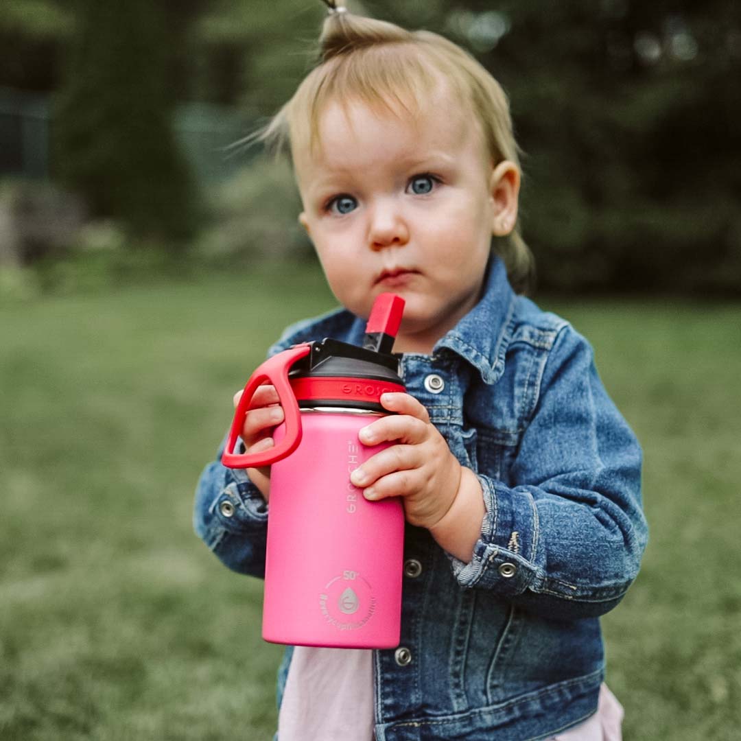 LIL CHILL Insulated Kids Water Bottle - Pink