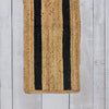 Camino de mesa tejido a rayas atrevidas, negro, 13" x 72"