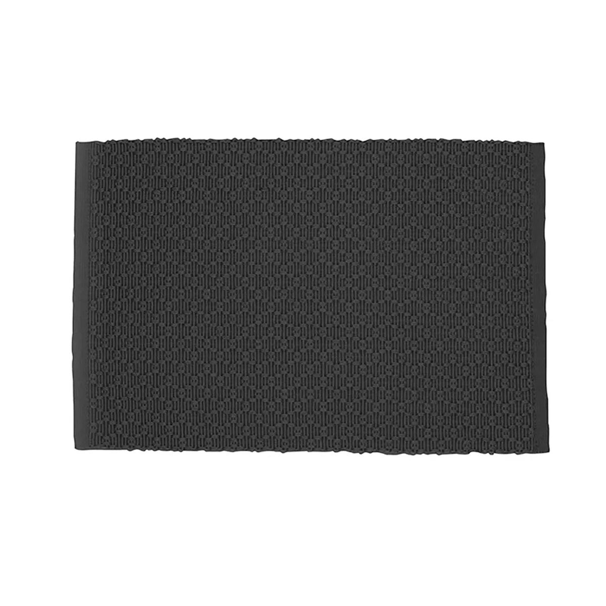 Diamond Ribbed Woven Placemat Black