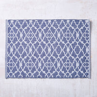 Moroccan Tile Textured Placemat Navy