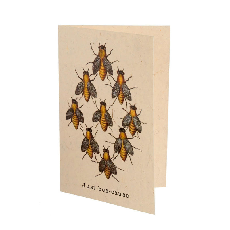 Greeting Card - Just bee-cause