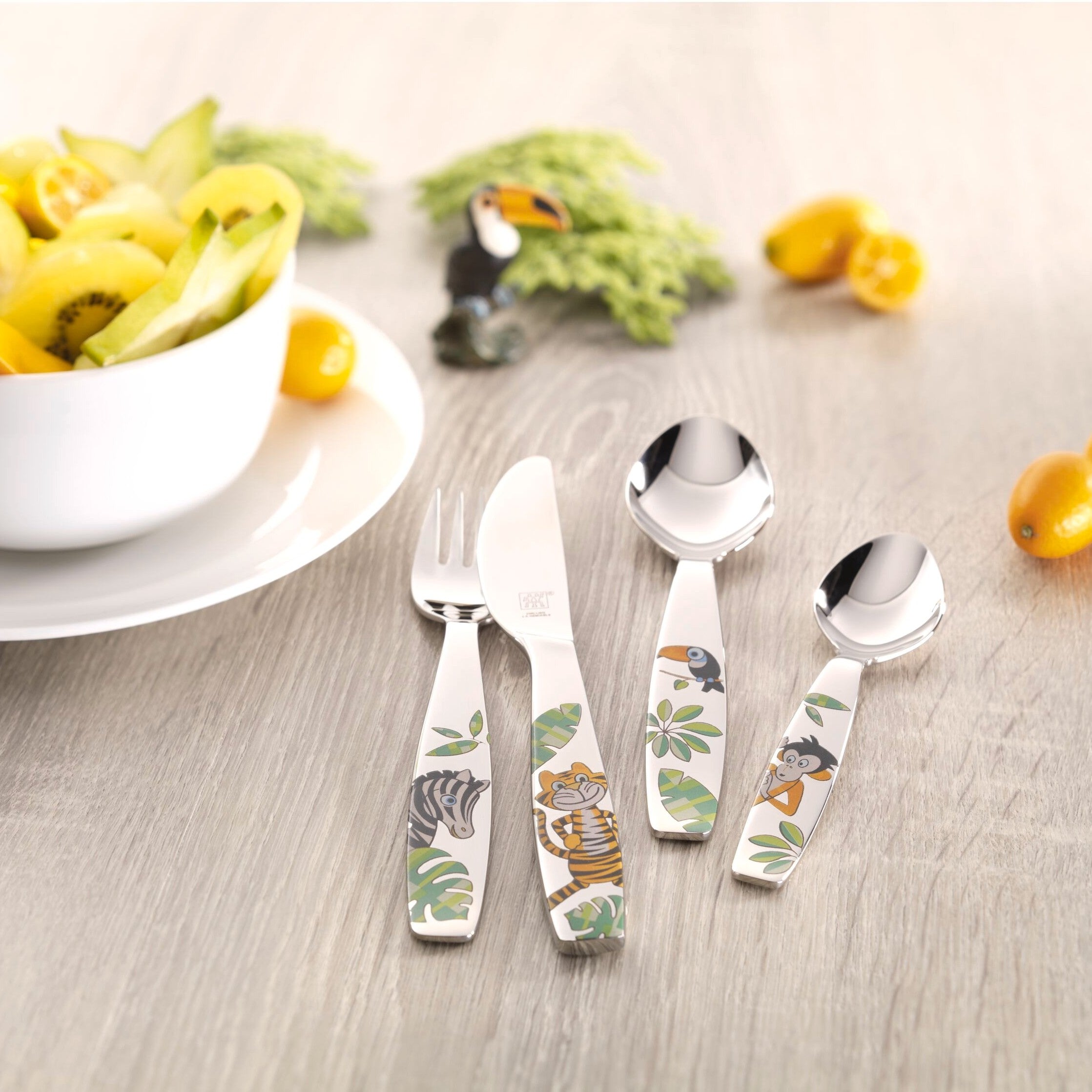 Jungle 4 Piece Children's Flatware Set