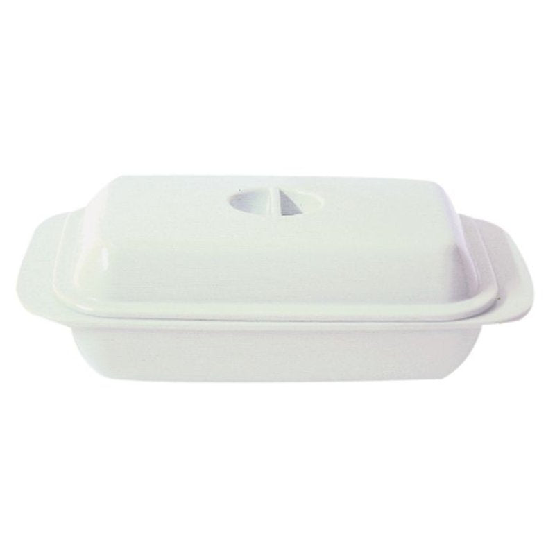Butter Dish - White Melamine