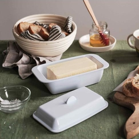 Butter Dish - White Melamine