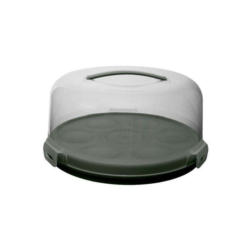 Cake & Cupcake Carrier with Reversible Base - Forest Green
