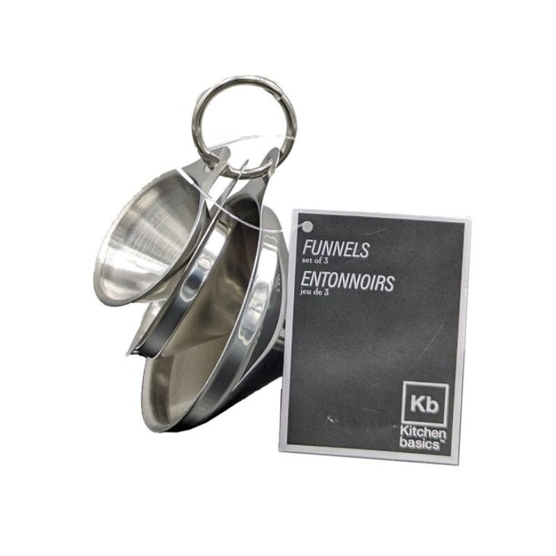 Stainless Steel Funnel Set - 3 Pieces