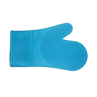 Silicone Oven Mitt with Quilted Lining - Aqua