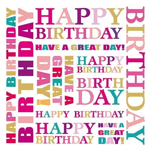 "Happy Birthday" Greeting Card 5" x 5"
