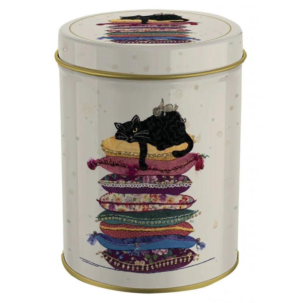 Lata de conserva -  Bug Art Gato sobre cojines