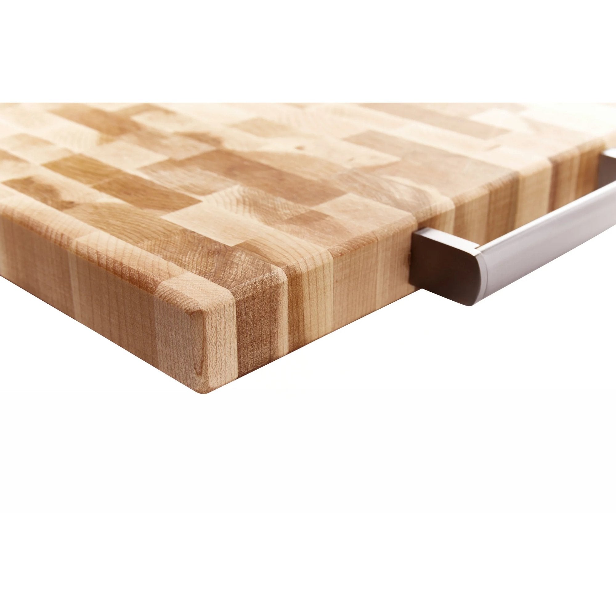 Maple End-Grain Butcher Block with Handle 13x18x1.25 inch