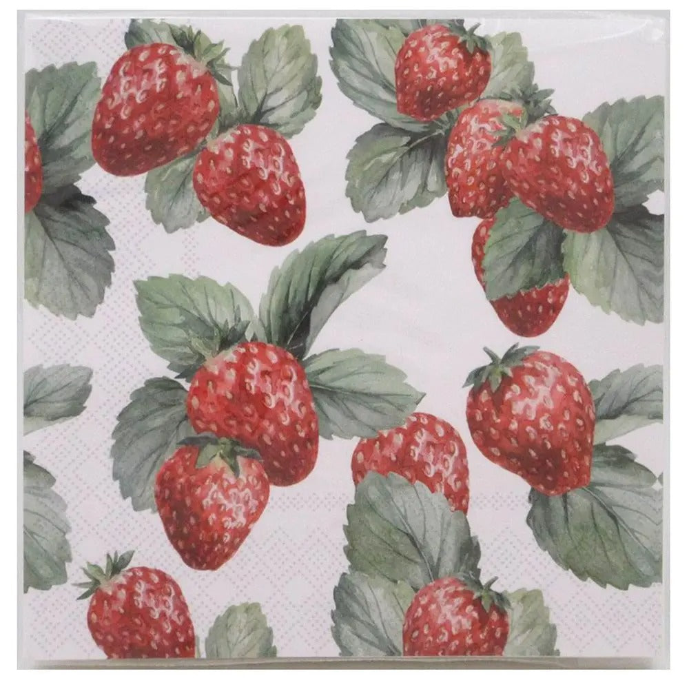 Servilletas de Papel "Fresas" Paquete de 20