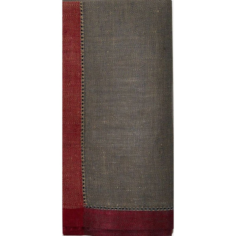 Versailles Napkins in Smoke Grey and Gold - Set of 4