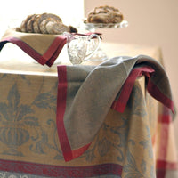 Versailles Napkins in Smoke Grey and Gold - Set of 4