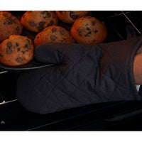 Onyx Cotton Twill Oven Mitt with Terry Lining