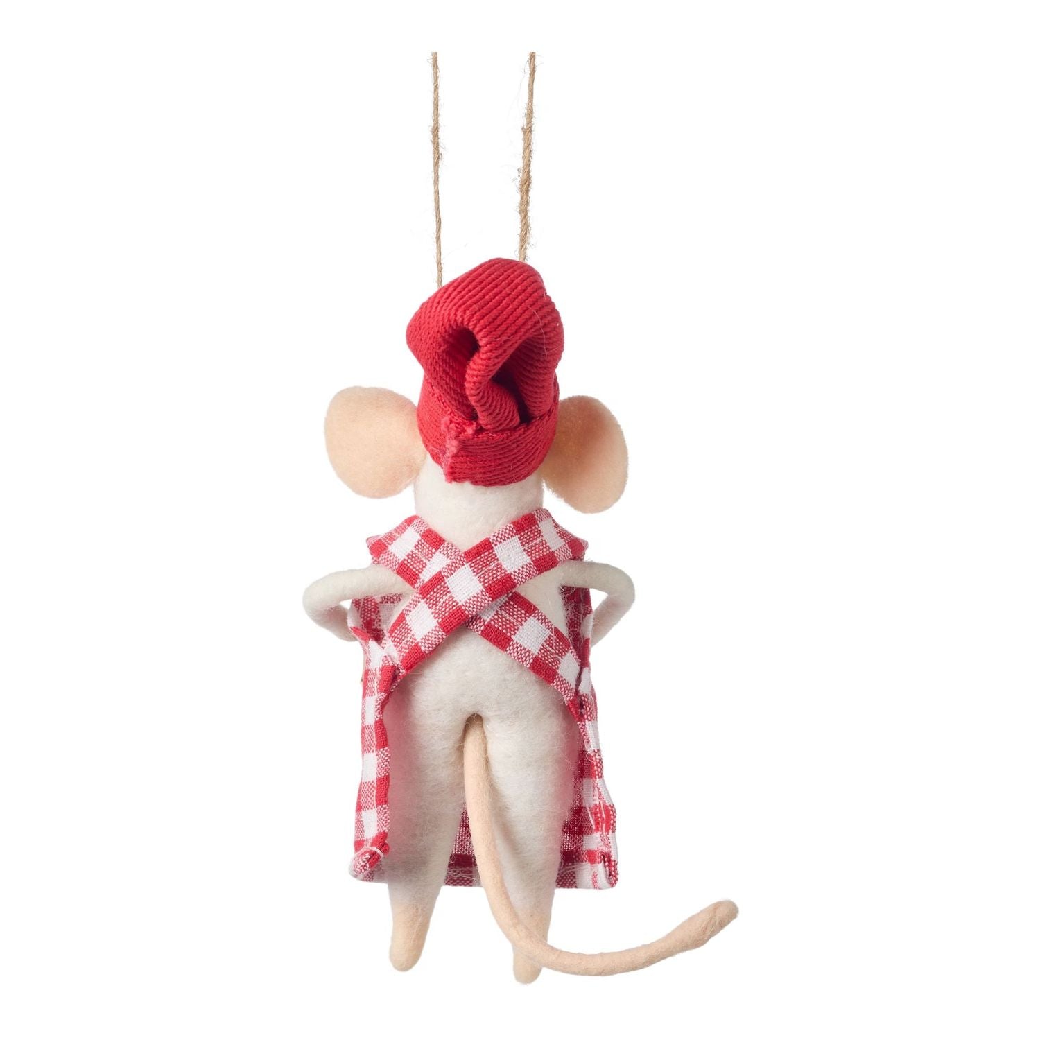 Felt Mouse with Pizza Box Ornament