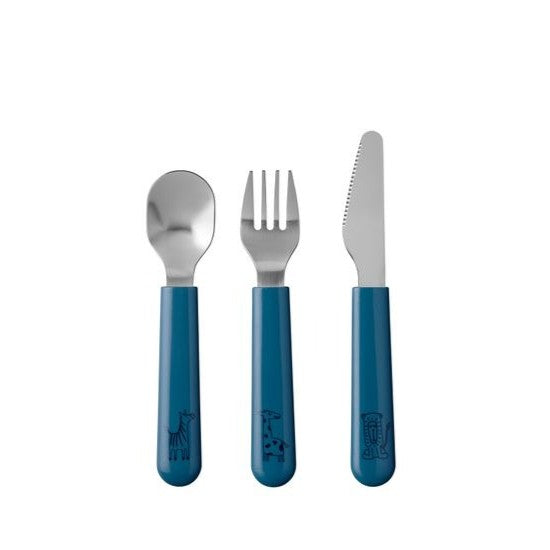 MIO 3-Piece Children's Cutlery Set - Deep Blue