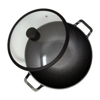 Meyer Cast Iron 30cm4.7L Kadai with lid