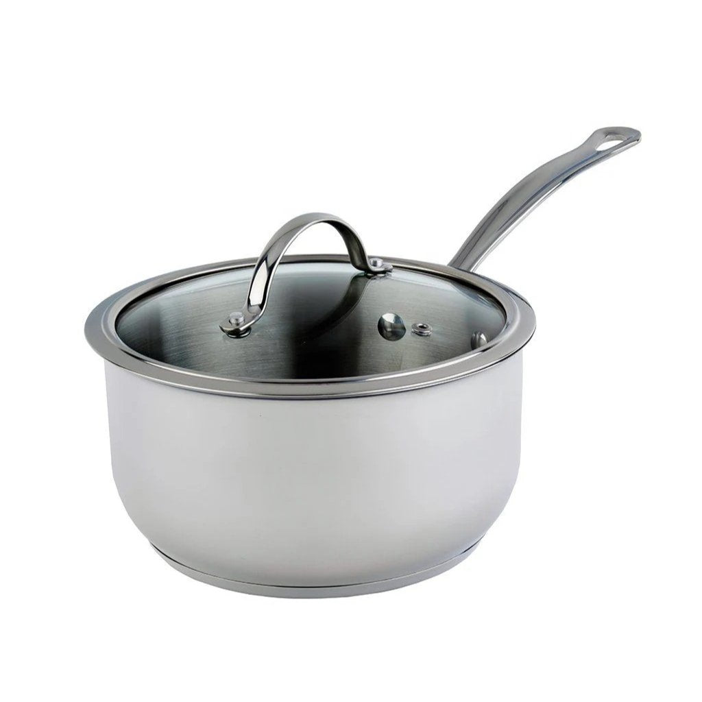 Nouvelle Stainless Steel 3.2L Saucepan with Tempered Glass Lid