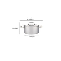 ProClad 5-Ply Stainless Steel 5.1L Dutch Oven with Cover