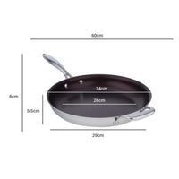 SuperSteel Stainless Steel 32cm / 12.5" Non Stick Fry Pan Skillet