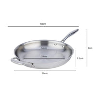 SuperSteel Tri-Ply Clad Stainless Steel 32cm / 12.5" Fry Pan Skillet
