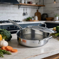 SuperSteel Tri-Ply Clad Stainless Steel 4.2L Saute Pan with Cover