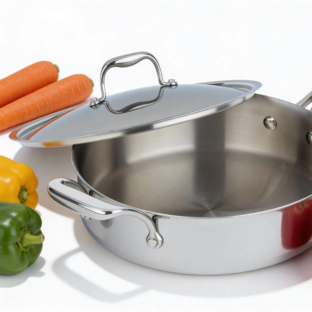 SuperSteel Tri-Ply Clad Stainless Steel 4.2L Saute Pan with Cover