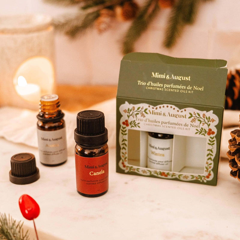 Trío de aceites aromáticos navideños