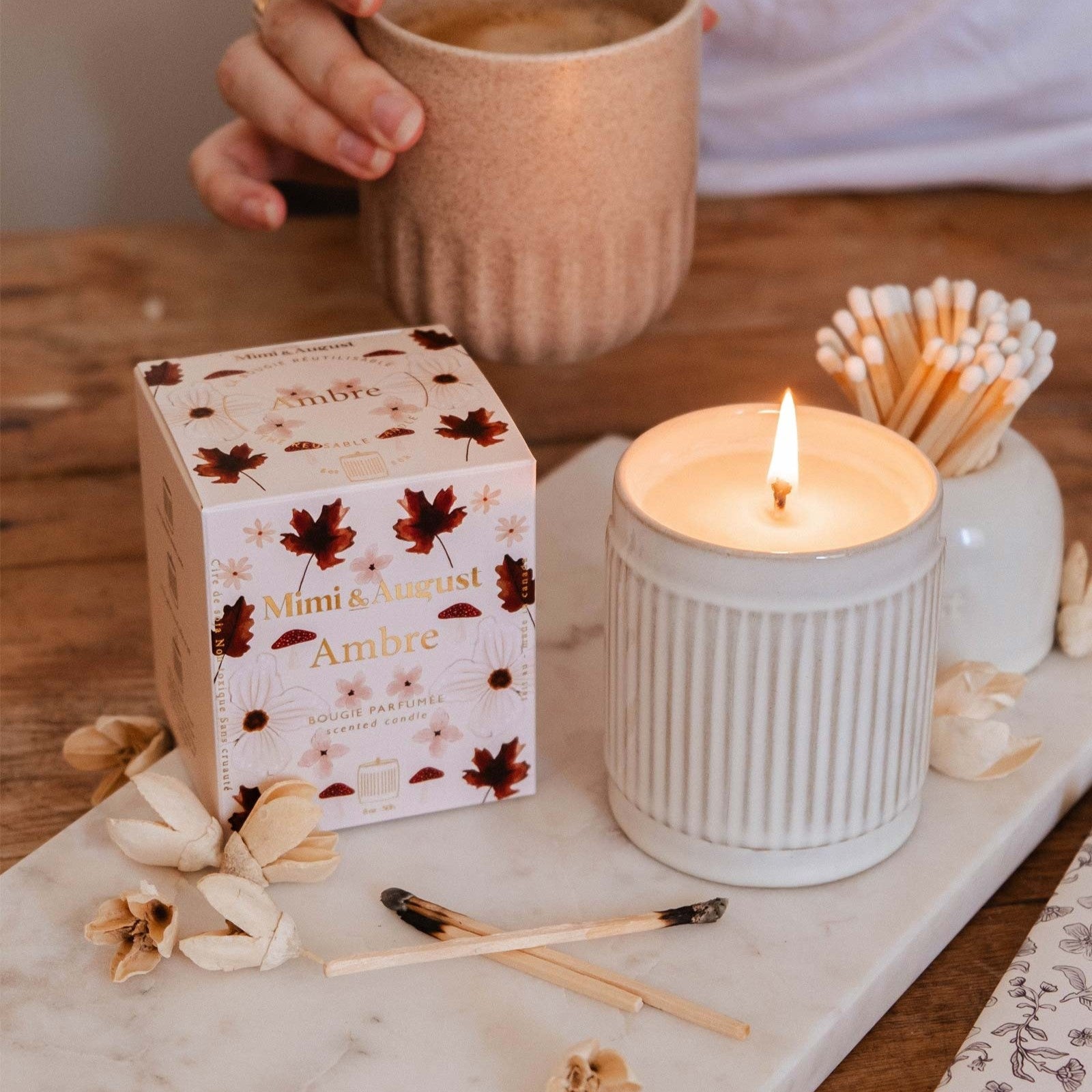 Vela reutilizable - Ámbar 8oz