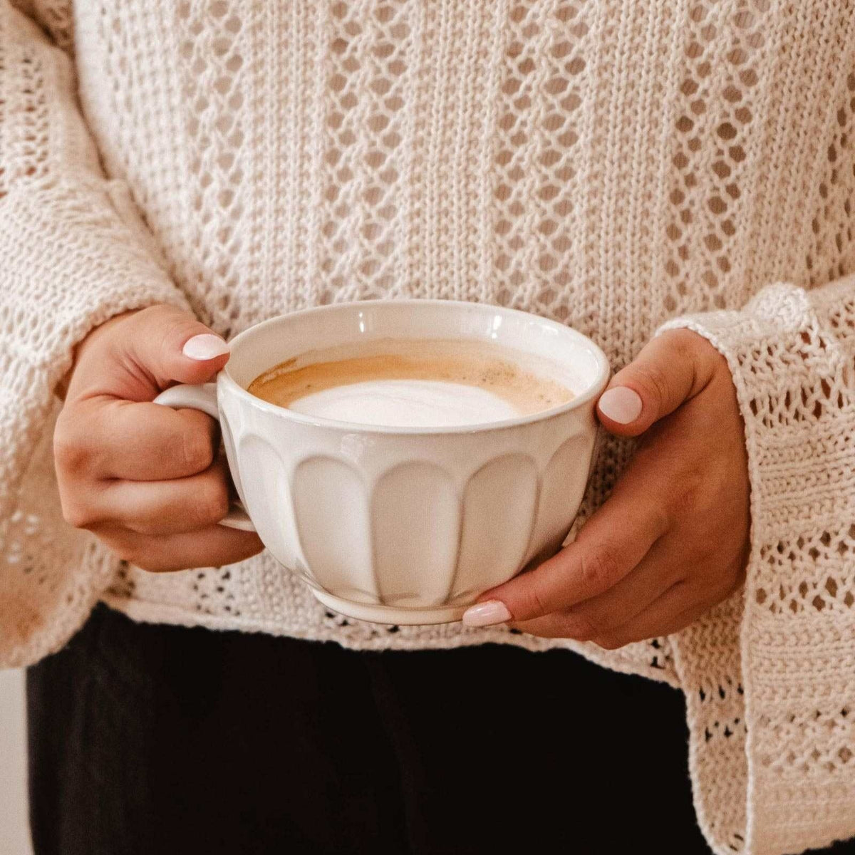 The Large Fluted Ceramic Mug