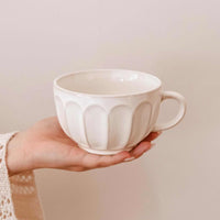 The Large Fluted Ceramic Mug