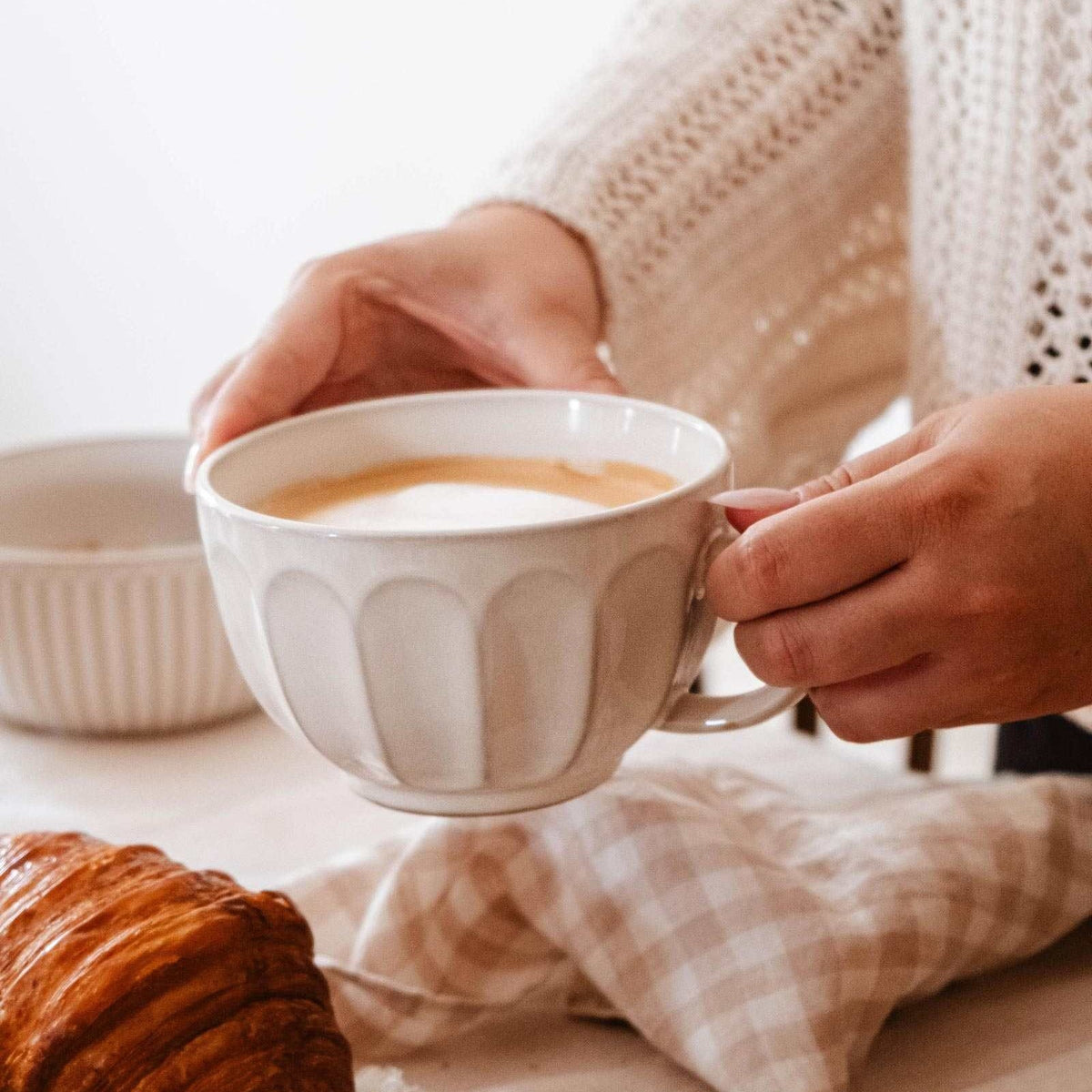 The Large Fluted Ceramic Mug