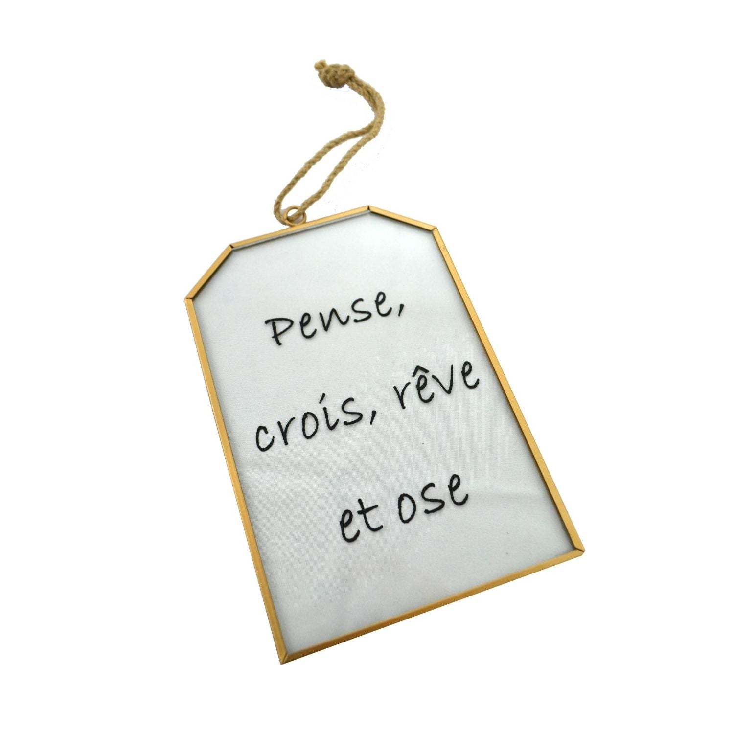 Letrero de cobre y vidrio "Reve"