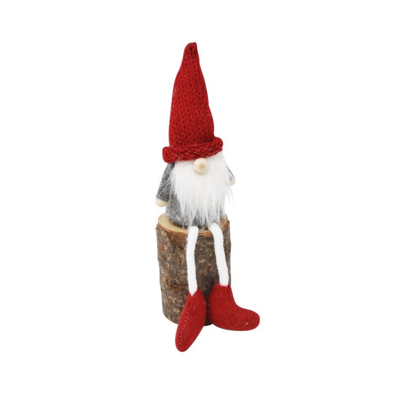 Red Gnome on Log