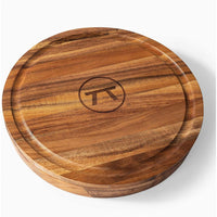 3-in-1 Acacia Wood Salt Rimmer, Cutting Board and Storage Container