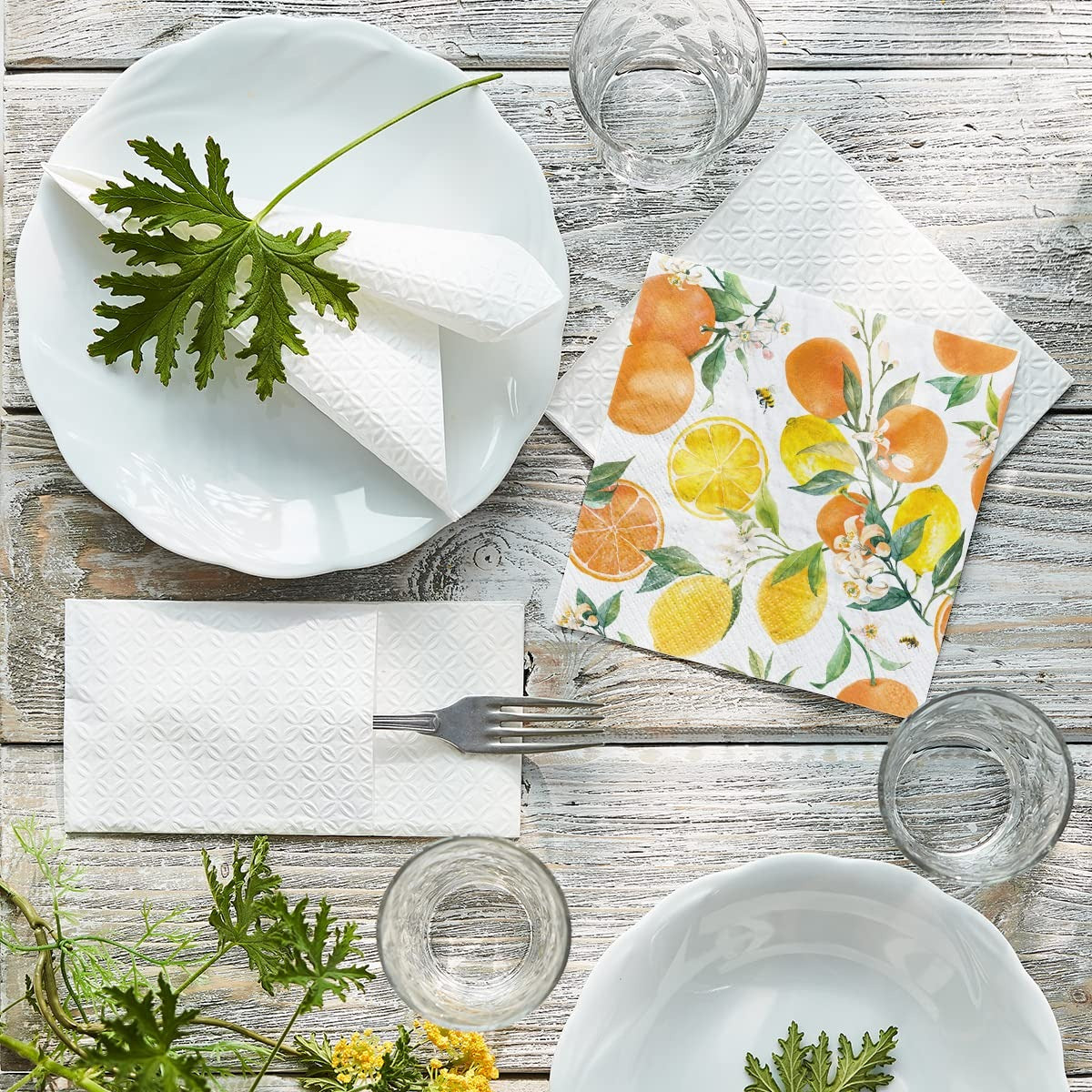 3-Ply Paper Napkins - Citrus with Bees